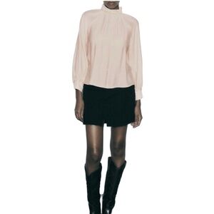 NWT ZARA Blush Pearl Detail Blouse